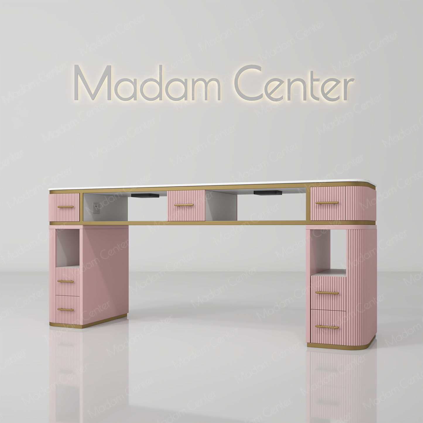 0925 Manicure Table | Double Set-madamcenterOriginal Design,Pedicure & Manicure.,Manicure Table & Chair,原创,美甲桌椅
