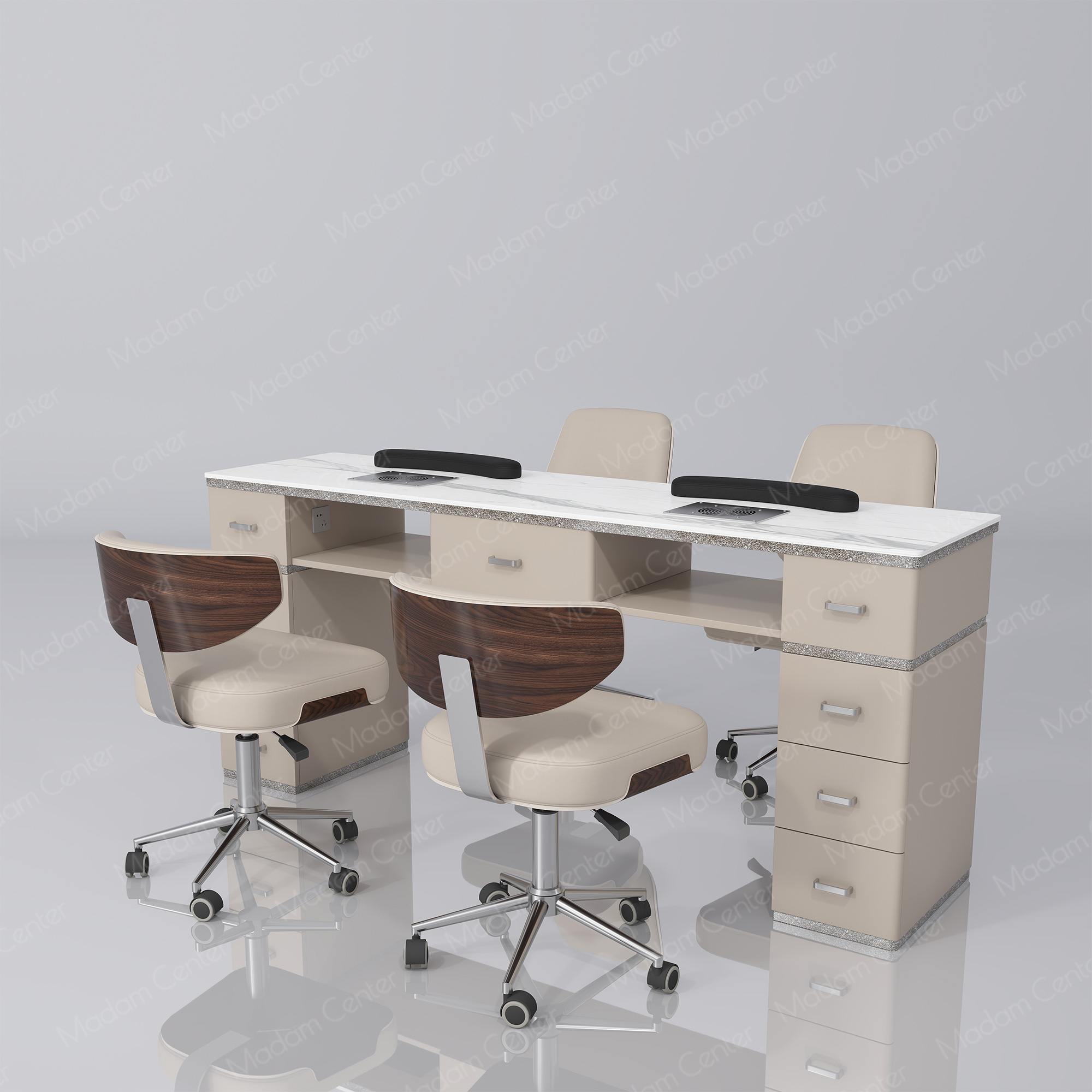 1125 Manicure Table | Double Set-madamcenterOriginal Design,Pedicure & Manicure.,Manicure Table & Chair,原创,美甲桌椅
