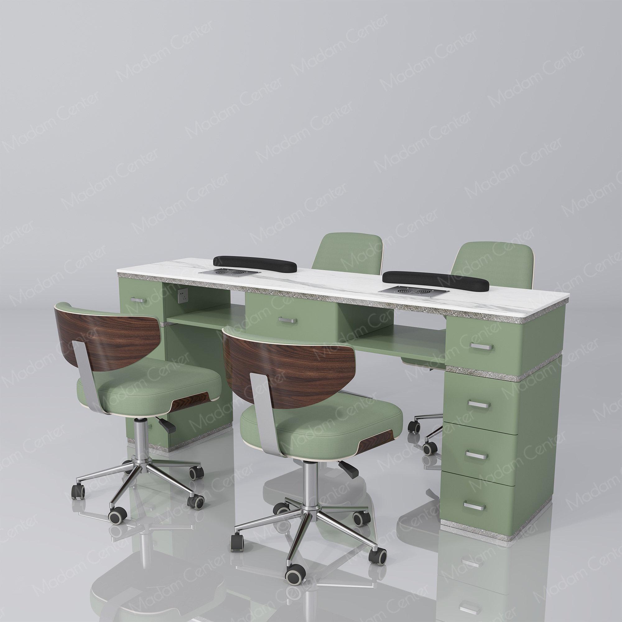 1125 Manicure Table | Double Set-madamcenterOriginal Design,Pedicure & Manicure.,Manicure Table & Chair,原创,美甲桌椅