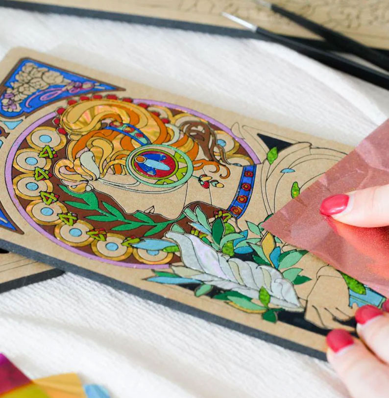 DIY Foil Art Coloring Kit for Adults & Kids