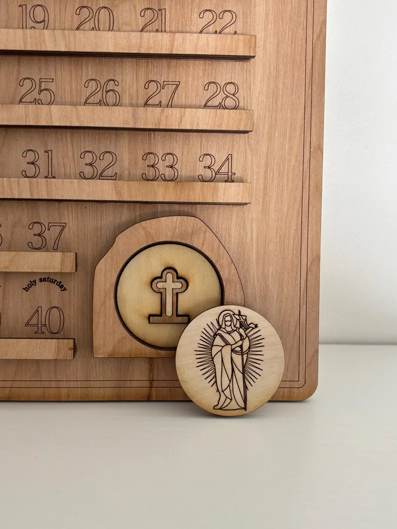 Wooden Lent Calendar