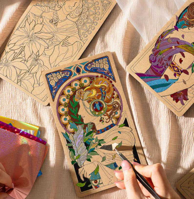 DIY Foil Art Coloring Kit for Adults & Kids
