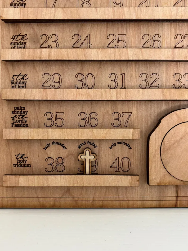 Wooden Lent Calendar