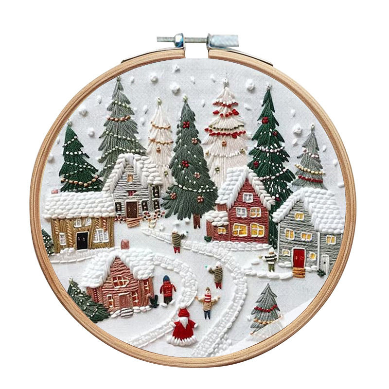 Holiday Village Embroidery Suits
