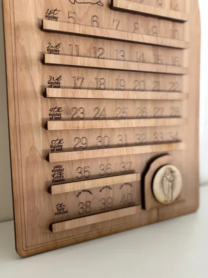 Wooden Lent Calendar