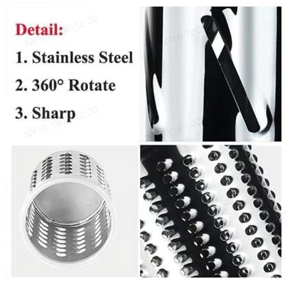 3 in 1 Rotary Cheese Grater Vegetable Slicer