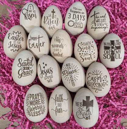 Wood Easter Eggs