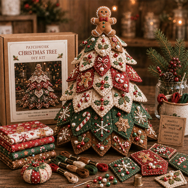 🔥49% Off Last Day -🎄 Beaded & Quilted Christmas Tree DIY Kit