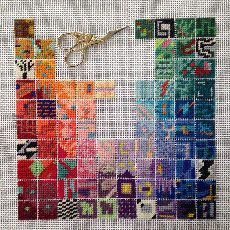 🪡 Creative Mosaic Color Block Cross-Stitch Kit