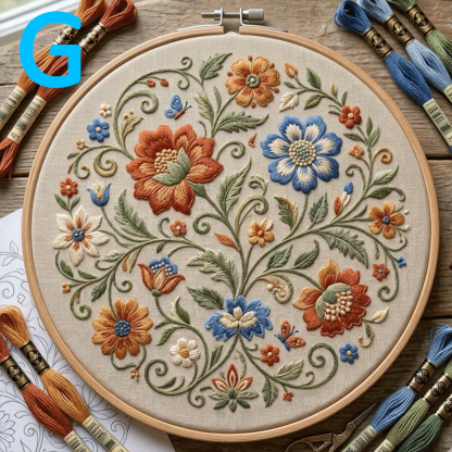 🔥49% Off Last Day - BUY 3 GET 1 FREE🌸Floral Series Hand Embroidery Kit (📦Buy 3 Free Shipping)