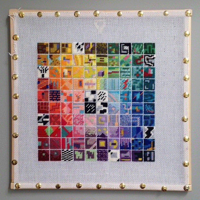 🪡 Creative Mosaic Color Block Cross-Stitch Kit