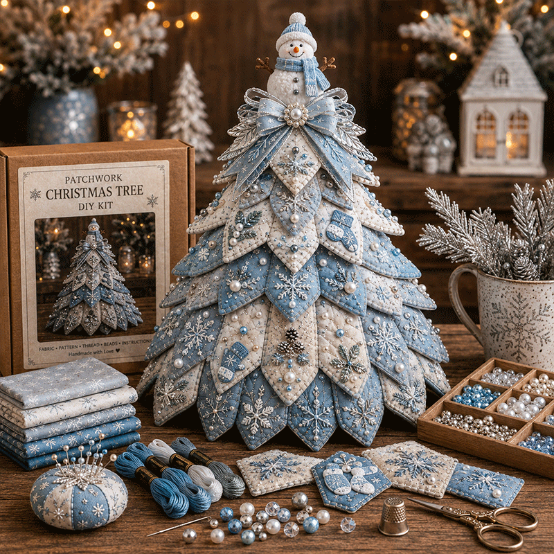 🔥49% Off Last Day -🎄 Beaded & Quilted Christmas Tree DIY Kit