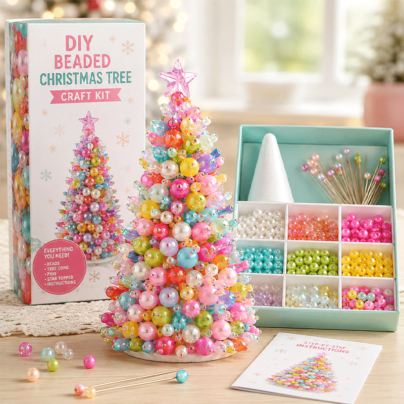 🔥49% Off Last Day - BUY 3 GET 1 FREE🎄 Dreamy Beaded Christmas Tree DIY Kit