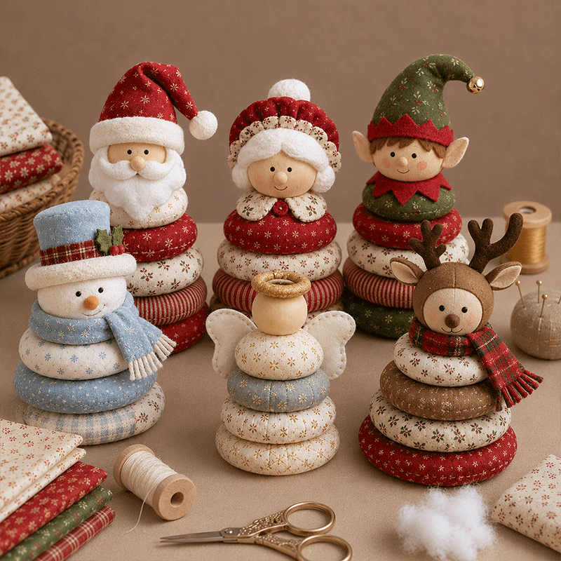 🎅 DIY Christmas Patchwork Doll Kit