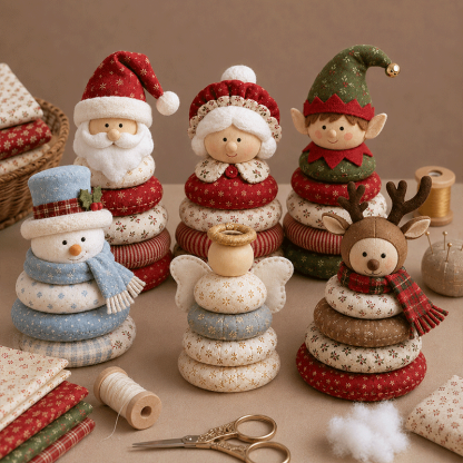 🎅 DIY Christmas Patchwork Doll Kit