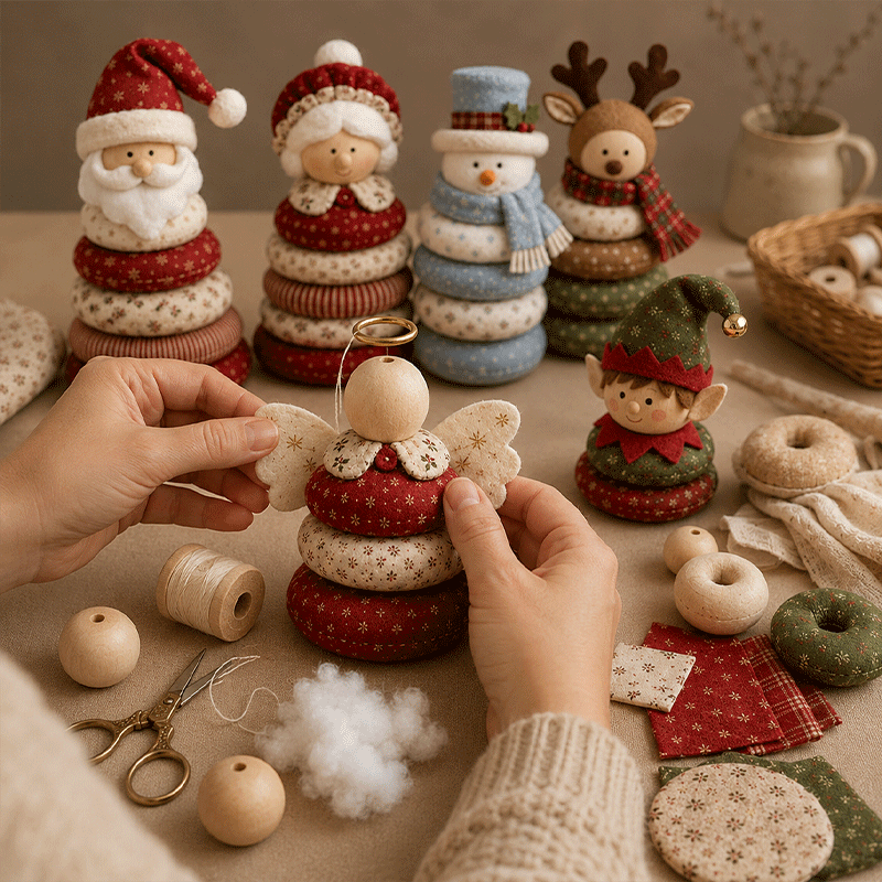 🎅 DIY Christmas Patchwork Doll Kit