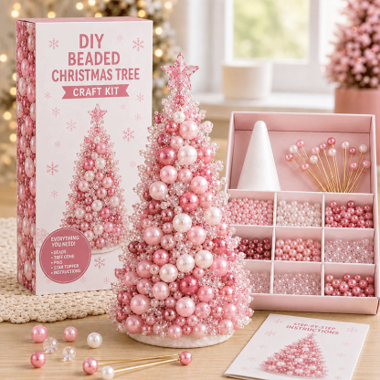 🔥49% Off Last Day - BUY 3 GET 1 FREE🎄 Dreamy Beaded Christmas Tree DIY Kit