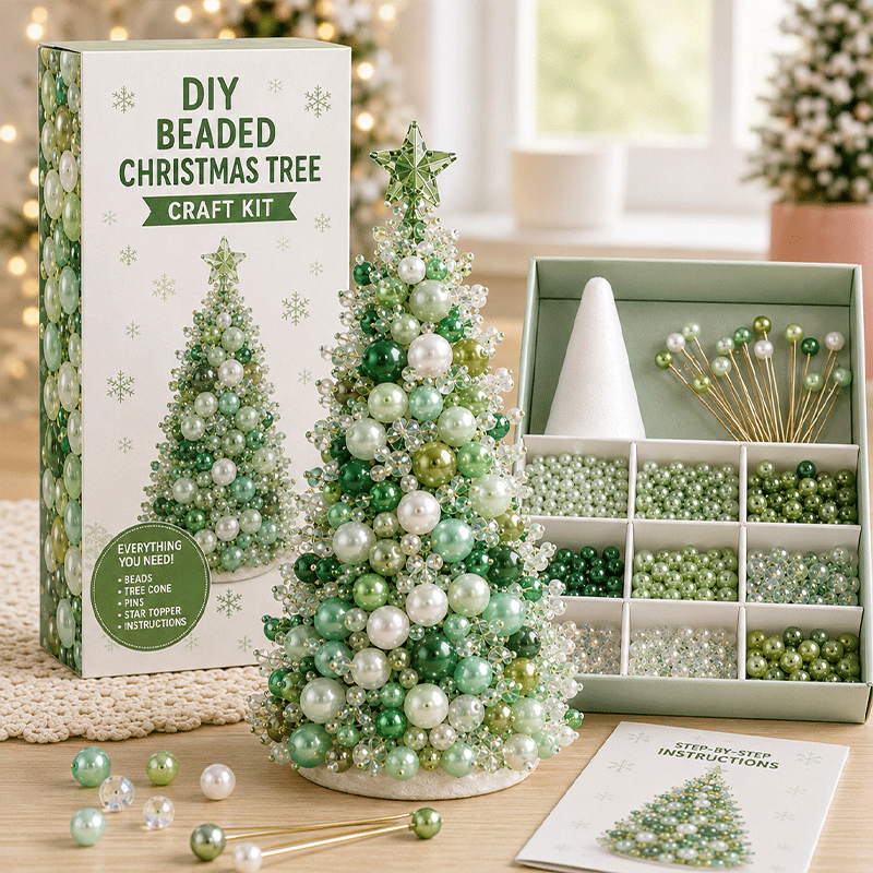 🔥49% Off Last Day - BUY 3 GET 1 FREE🎄 Dreamy Beaded Christmas Tree DIY Kit