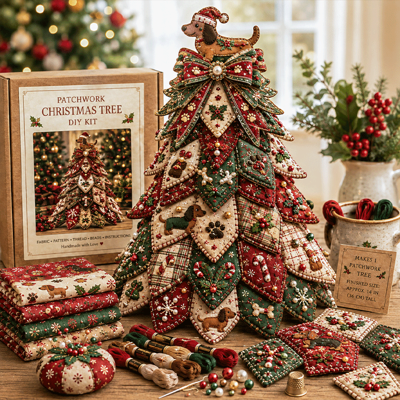 🔥49% Off Last Day -🎄 Beaded & Quilted Christmas Tree DIY Kit