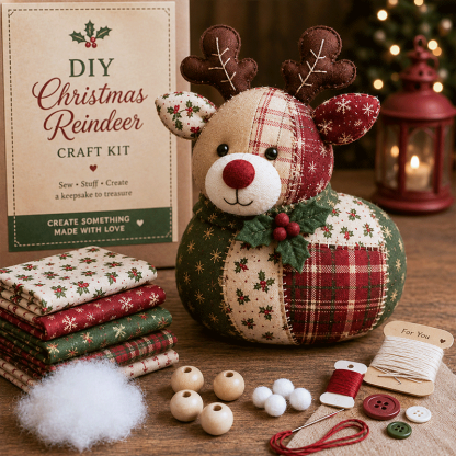 🐾 DIY Christmas Animal Patchwork Kit