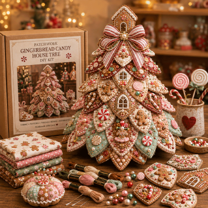 🔥49% Off Last Day -🎄 Beaded & Quilted Christmas Tree DIY Kit