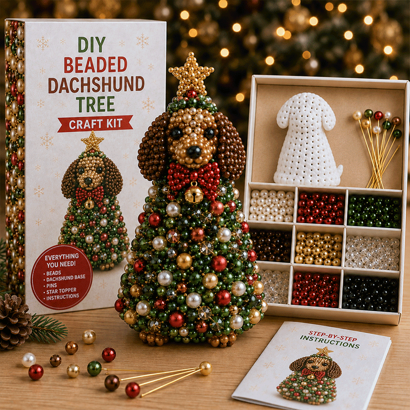 🐾 Animal-Themed Beaded Christmas Tree DIY Kit