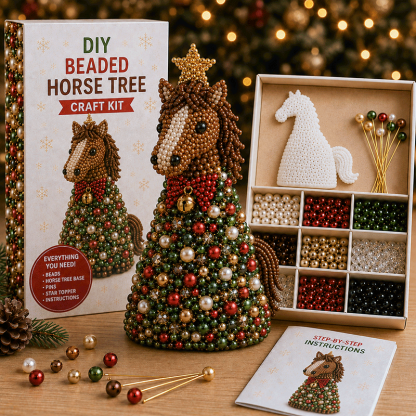 🐾 Animal-Themed Beaded Christmas Tree DIY Kit