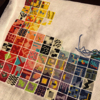 🪡 Creative Mosaic Color Block Cross-Stitch Kit