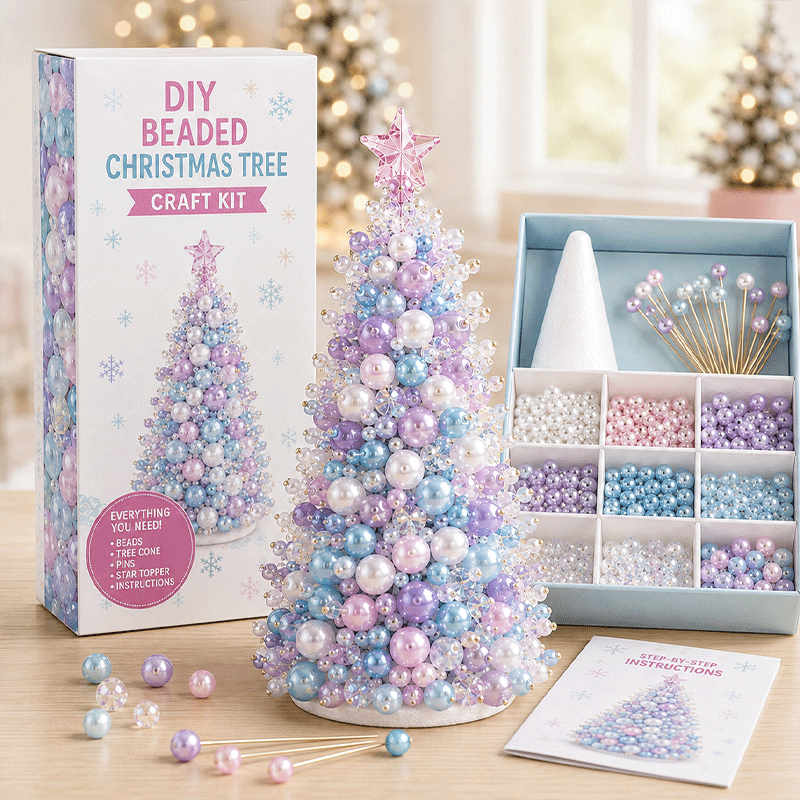 🔥49% Off Last Day - BUY 3 GET 1 FREE🎄 Dreamy Beaded Christmas Tree DIY Kit