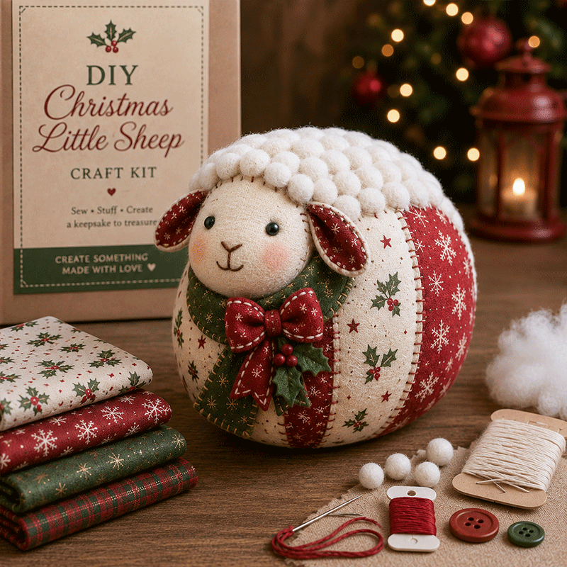 🐾 DIY Christmas Animal Patchwork Kit