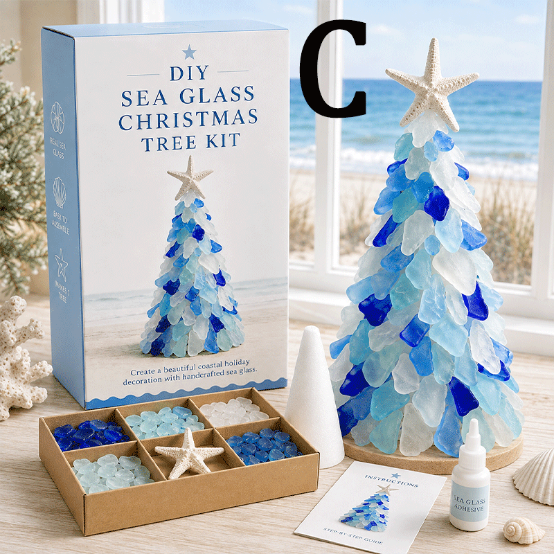 🔥49% Off Last Day - BUY 3 GET 1 FREE🎄DIY Sea Glass Christmas Tree Kit