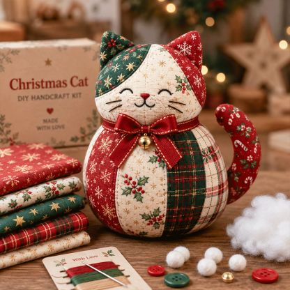 🐾 DIY Christmas Animal Patchwork Kit