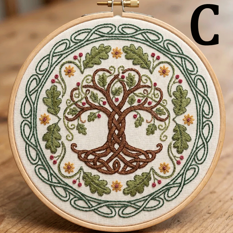 🔥49% Off Last Day - BUY 3 GET 1 FREE🌿Art Nouveau Celtic Knot Embroidery Kit (📦Buy 3 Free Shipping)