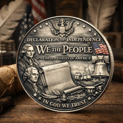 American Independence Challenge Coin | 🗽1776–2026 Independence Spirit Collector's Edition