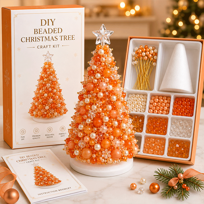 🔥49% Off Last Day - BUY 3 GET 1 FREE🎄 Dreamy Beaded Christmas Tree DIY Kit