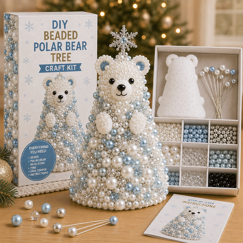 🐾 Animal-Themed Beaded Christmas Tree DIY Kit