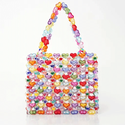 🌈 Colorful Heart-Bead Handbag DIY Kit