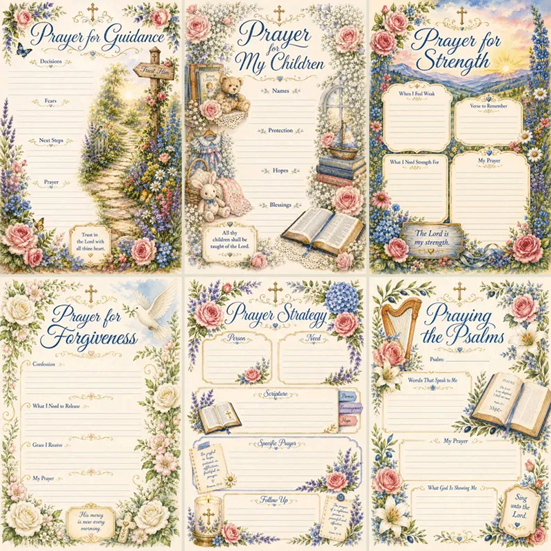 🔥50% Off Last Day - BUY 3 GET 1 FREE🔥Christian Prayer Journal Set