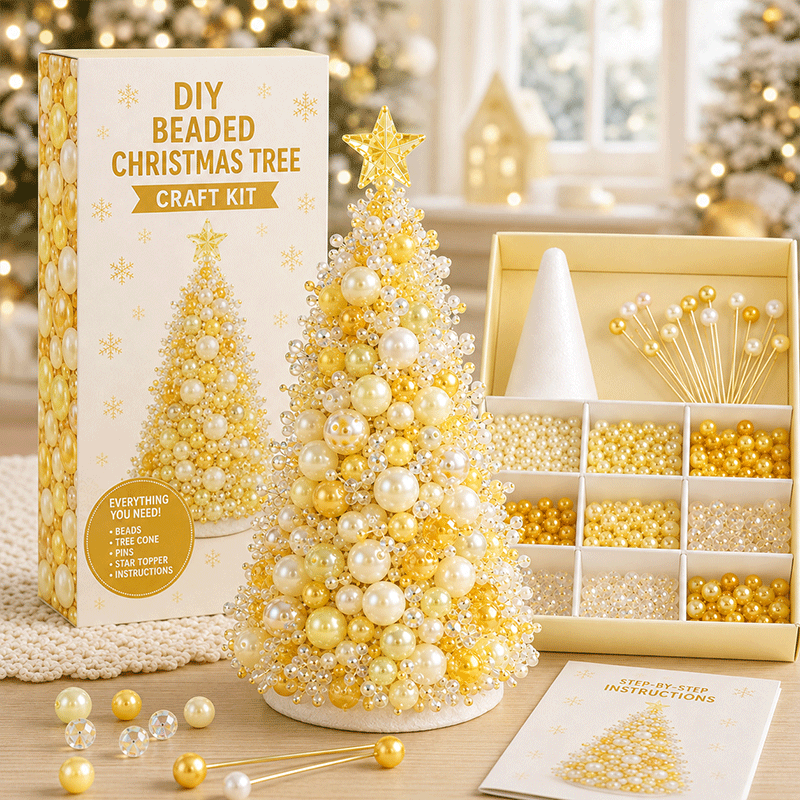 🔥49% Off Last Day - BUY 3 GET 1 FREE🎄 Dreamy Beaded Christmas Tree DIY Kit