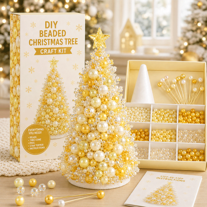 🔥49% Off Last Day - BUY 3 GET 1 FREE🎄 Dreamy Beaded Christmas Tree DIY Kit