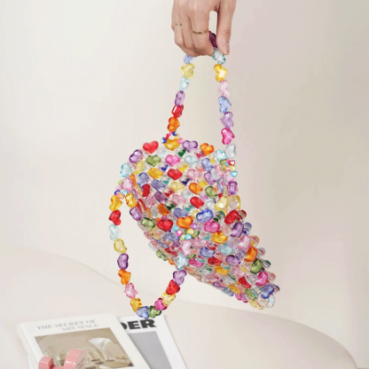 🌈 Colorful Heart-Bead Handbag DIY Kit