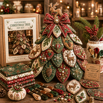 🔥49% Off Last Day -🎄 Beaded & Quilted Christmas Tree DIY Kit