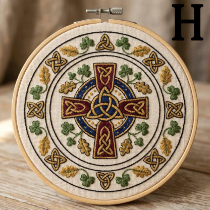 🔥49% Off Last Day - BUY 3 GET 1 FREE🌿Art Nouveau Celtic Knot Embroidery Kit (📦Buy 3 Free Shipping)