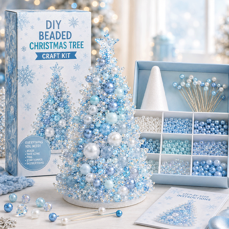 🔥49% Off Last Day - BUY 3 GET 1 FREE🎄 Dreamy Beaded Christmas Tree DIY Kit