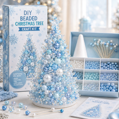 🔥49% Off Last Day - BUY 3 GET 1 FREE🎄 Dreamy Beaded Christmas Tree DIY Kit