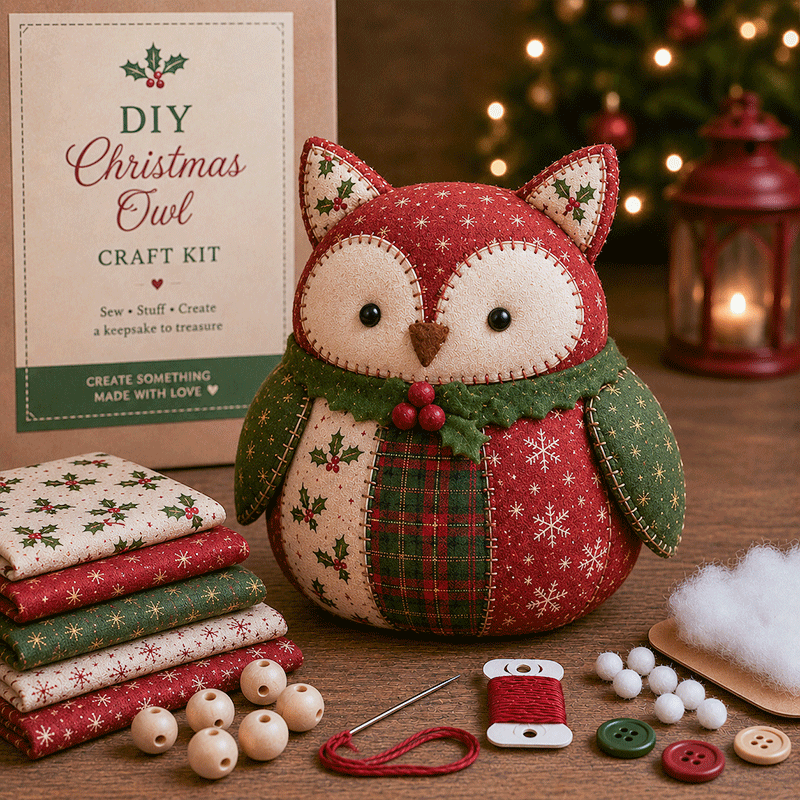 🐾 DIY Christmas Animal Patchwork Kit
