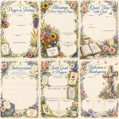 🔥50% Off Last Day - BUY 3 GET 1 FREE🔥Christian Prayer Journal Set