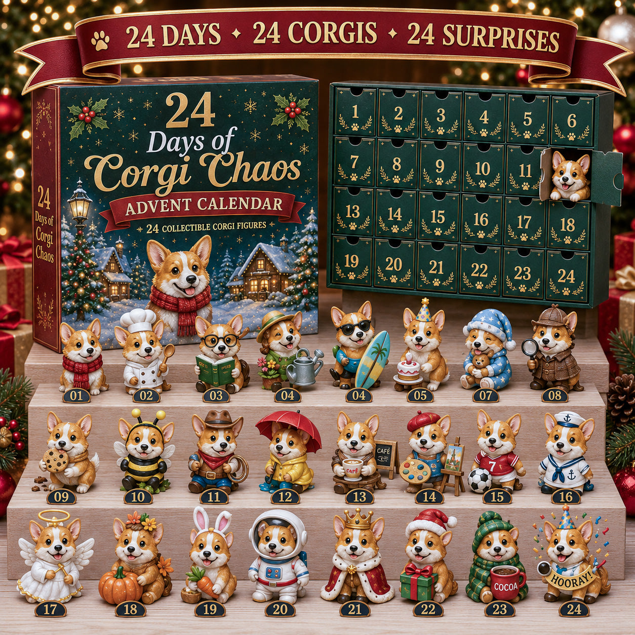 ⏰Limited Stock 50% OFF - 🎄🐶 2026 French Bulldog Advent Calendar – 24 Days of Frenchie Mischief(📦Buy 2 Free Shipping)