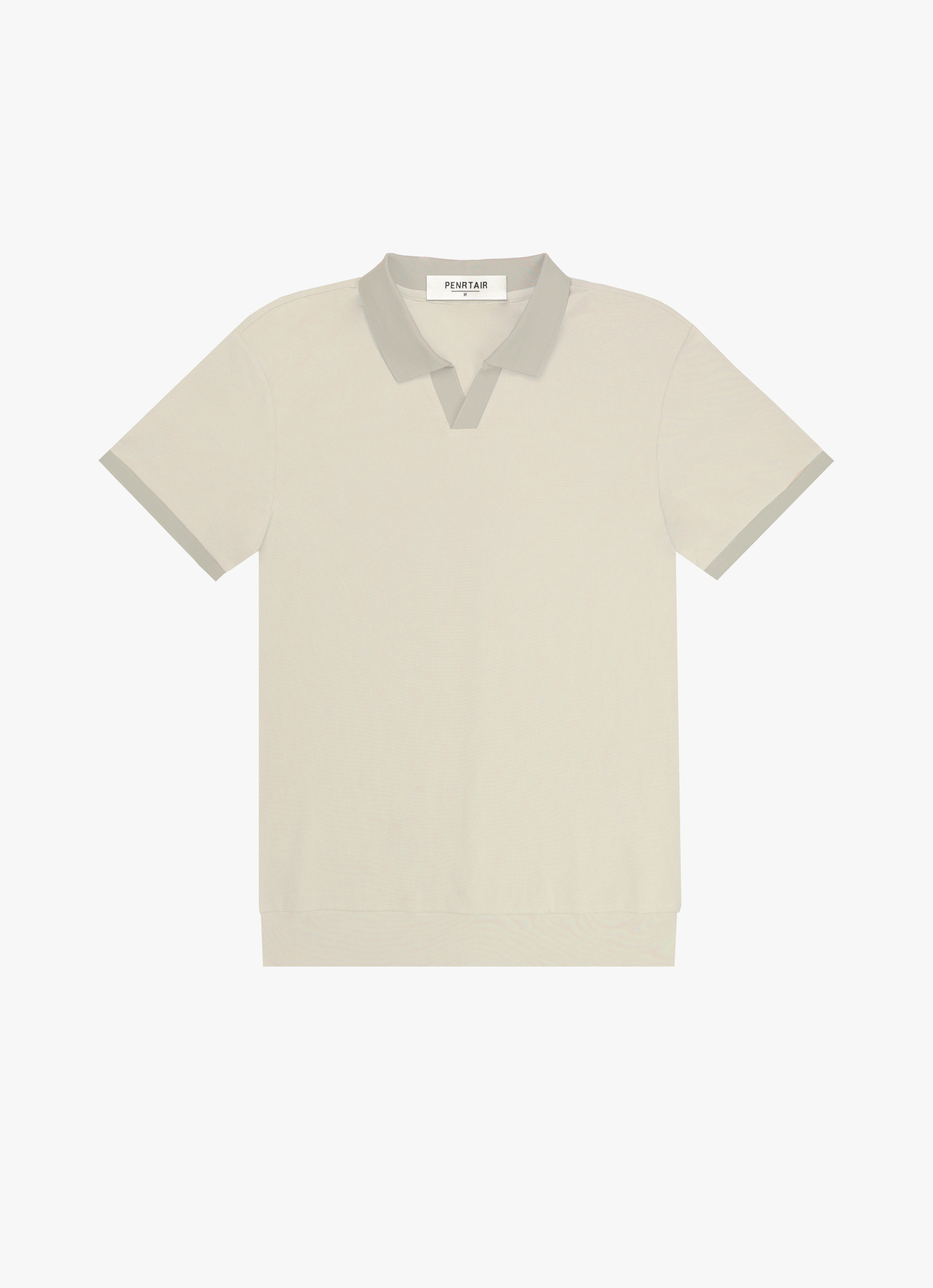 Contrast Trim V-Neck Polo