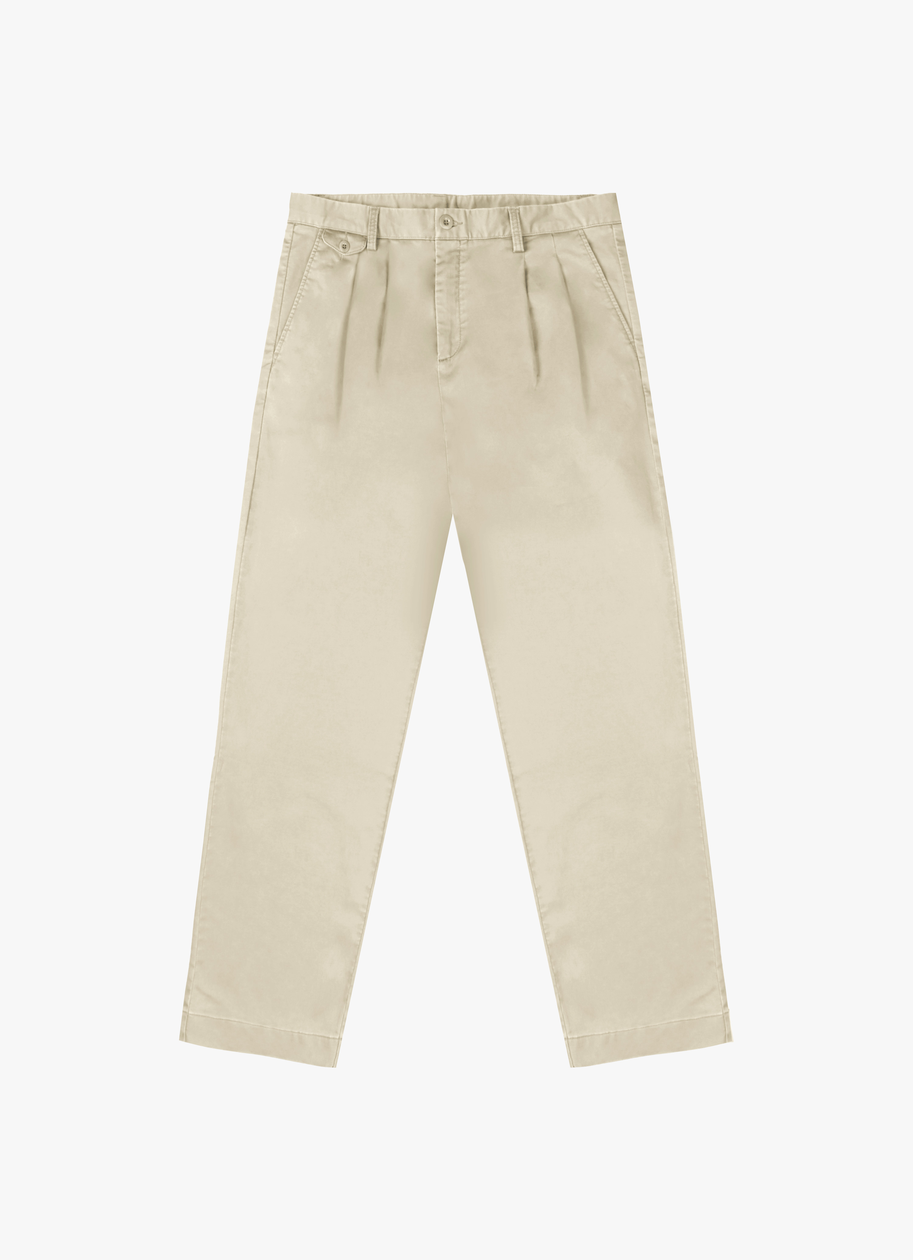 Relaxed Pleated Cotton Trousers